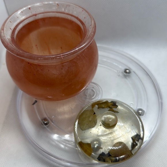 Resin Jar with Lid in Orange - Picture 3 of 7